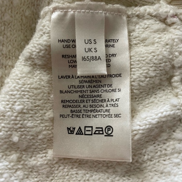 Free People “Found My Friend” Pullover Crewneck Sweater Cream Size Small NWT - Picture 11 of 11